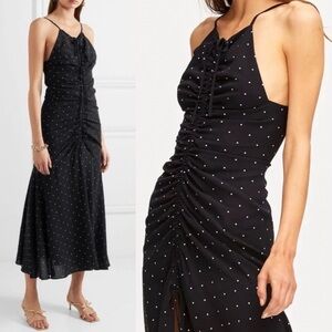 Alice McCall Oscar Ruched Midi Dress in Black size 6